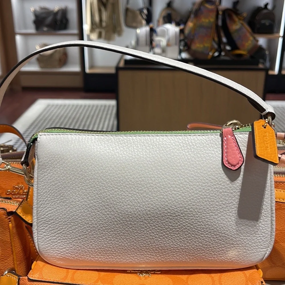 Coach Nolita 19 With Rainbow Coach 
Gold/Chalk Multi - Picture 12 of 16